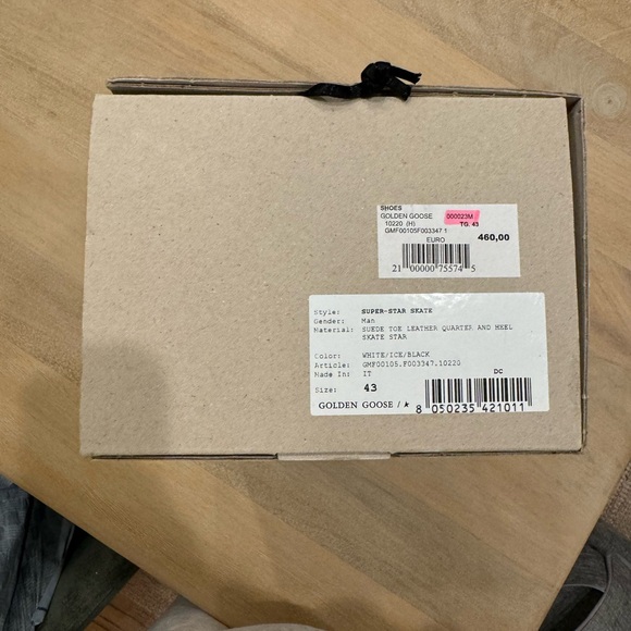 NWT Men’s Golden Goose Superstar Low Top Sneakers Size 43 - Picture 6 of 8